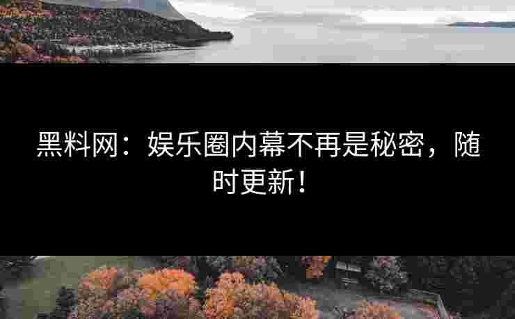 黑料网：娱乐圈内幕不再是秘密，随时更新！